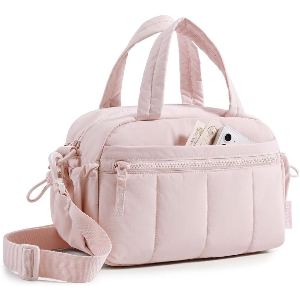 Women Coral Pink Purse Water-resistant Crossbody Crossbody